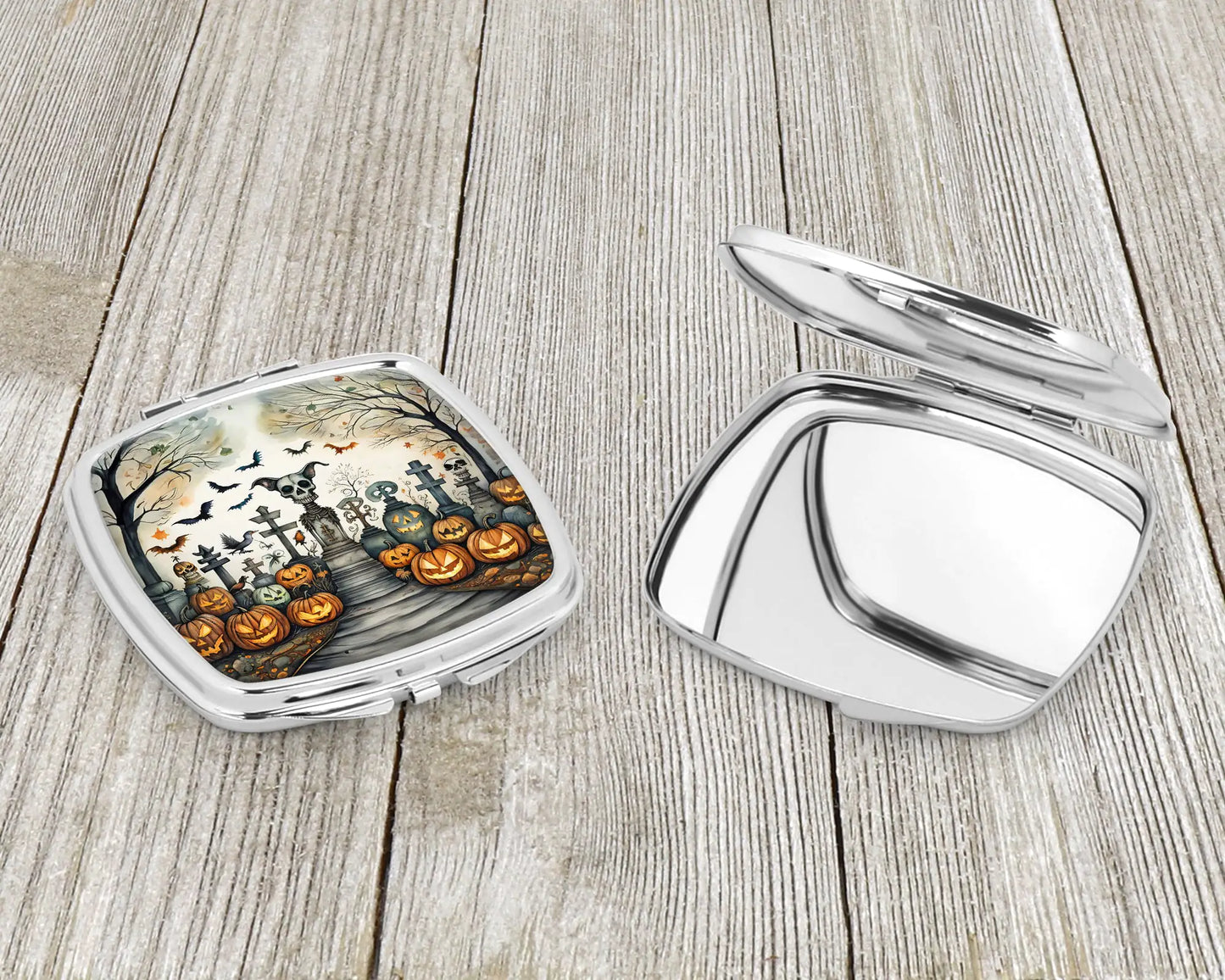 Pet Cemetery Spooky Halloween Compact Mirror