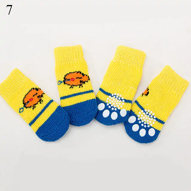 4-Piece Set Knitted Pet Socks