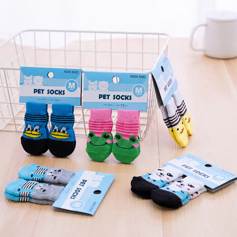 4-Piece Set Knitted Pet Socks