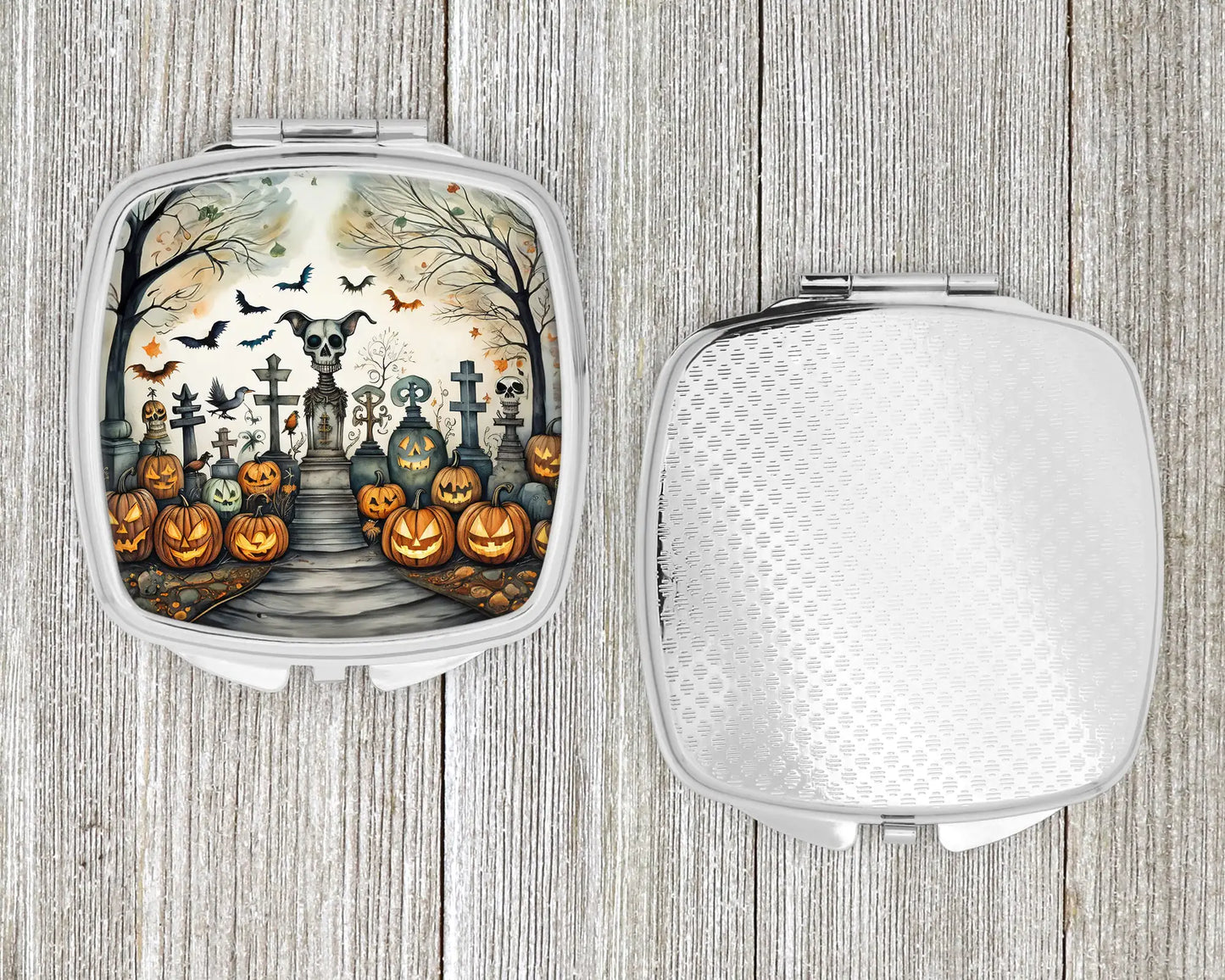 Pet Cemetery Spooky Halloween Compact Mirror