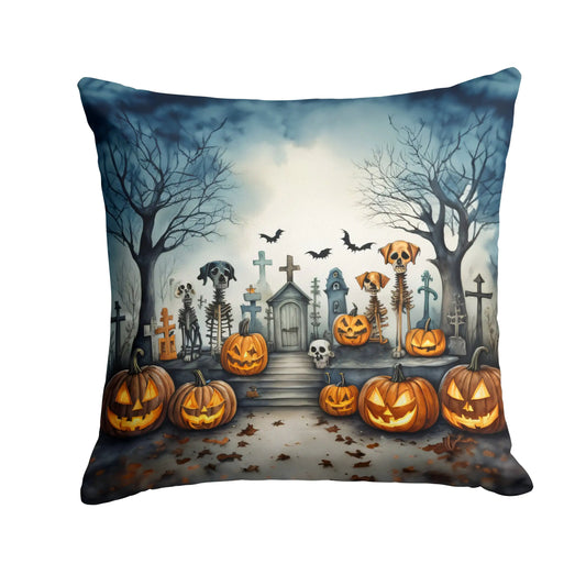 Pet Cemetery Spooky Halloween Throw Pillow