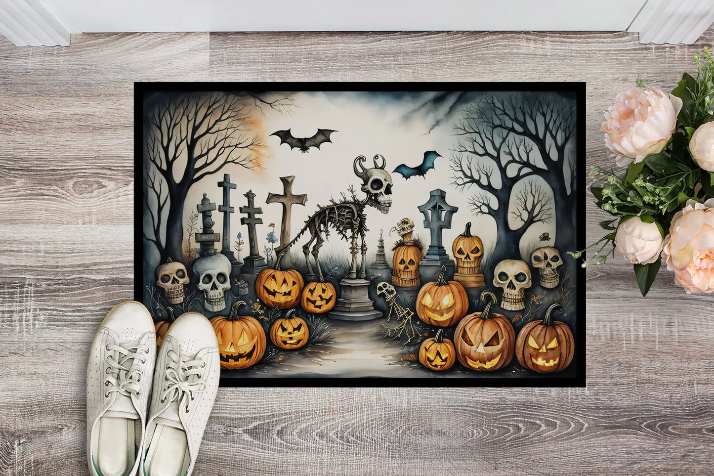 Pet Cemetery Spooky Halloween Doormat